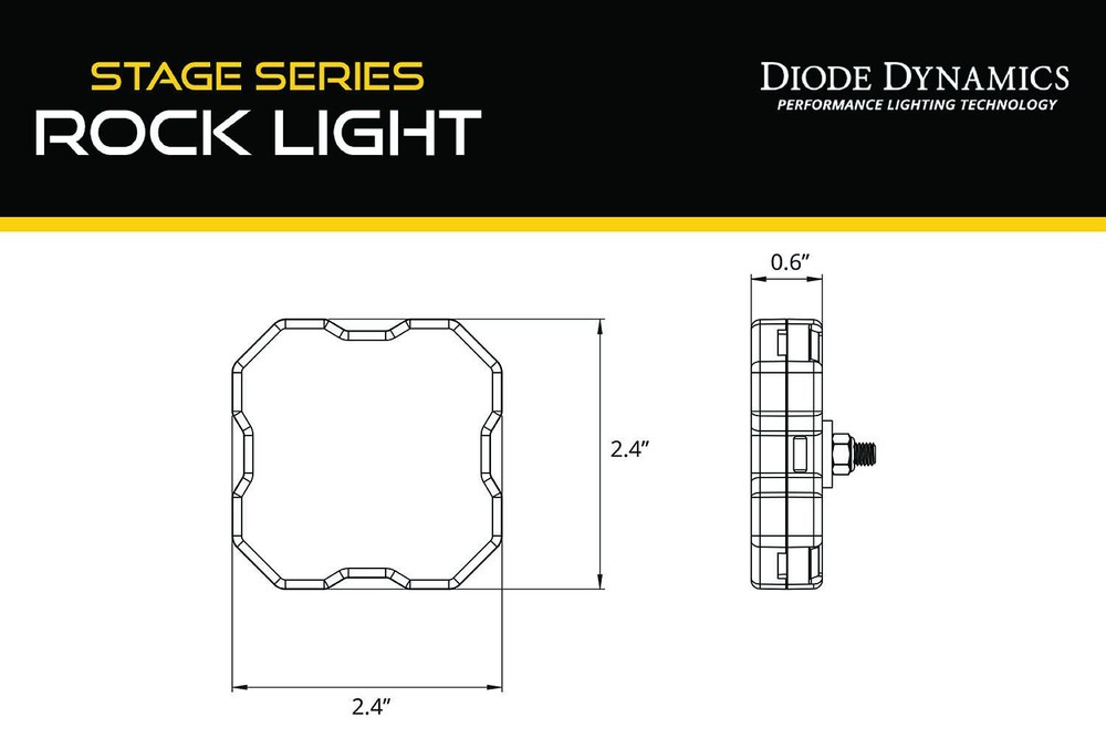 Diode Dynamics Stage Series RGBW LED Rock Lights (8-Pack) w/Bluetooth Controller