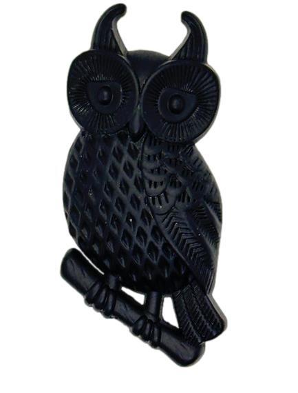 2" Matte Black Owl Knob