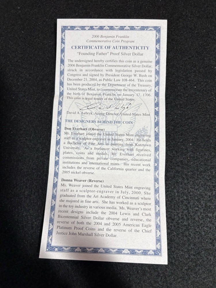 Benjamin Franklin 2006-P Commemorative
