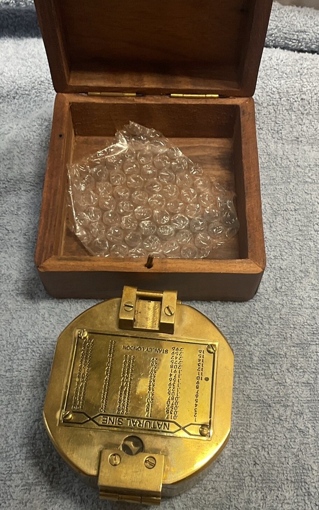 Brass Maritime Compass With Case