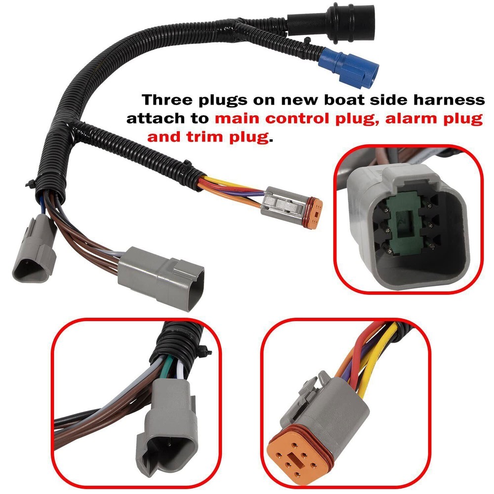 423-6344 Engine Adapter Harness for 1976-1995 Johnson Evinrude Deutsch Controls