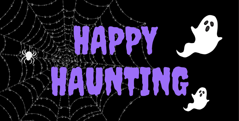 Happy Haunting Deco Mesh Halloween Wreath