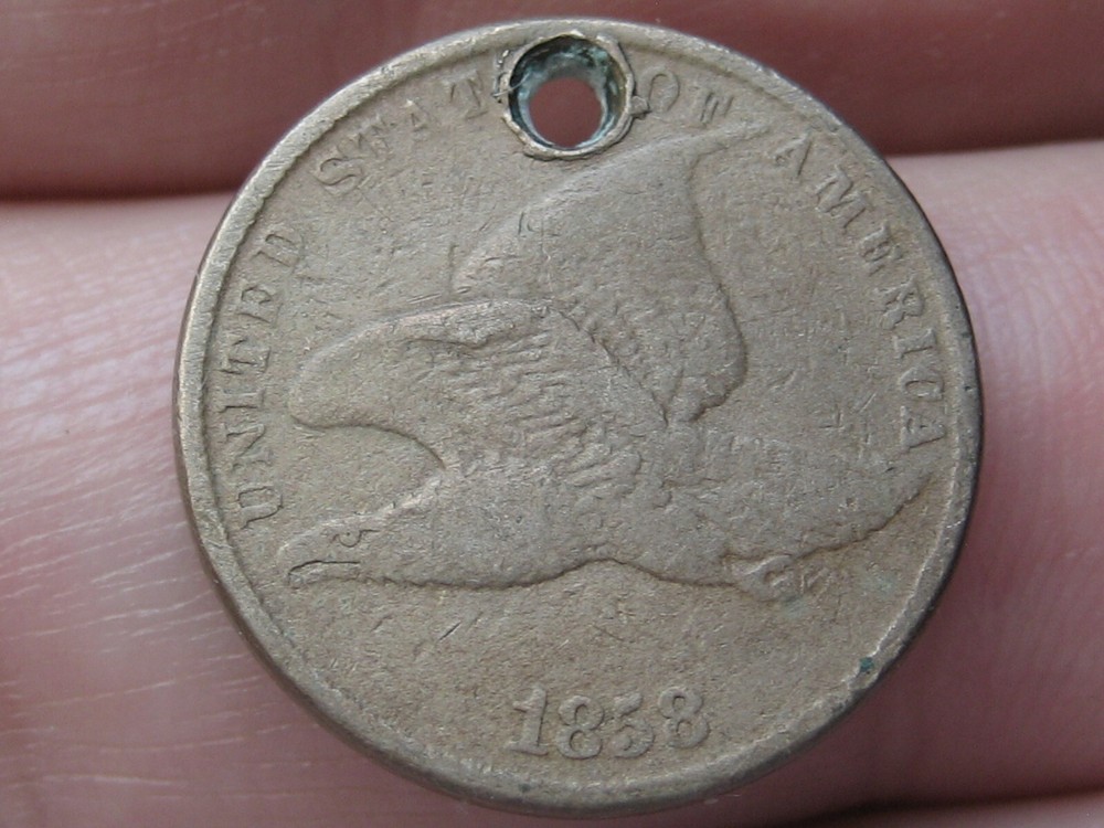 1858 Flying Eagle Penny One Cent- Small Letters, Fine Details