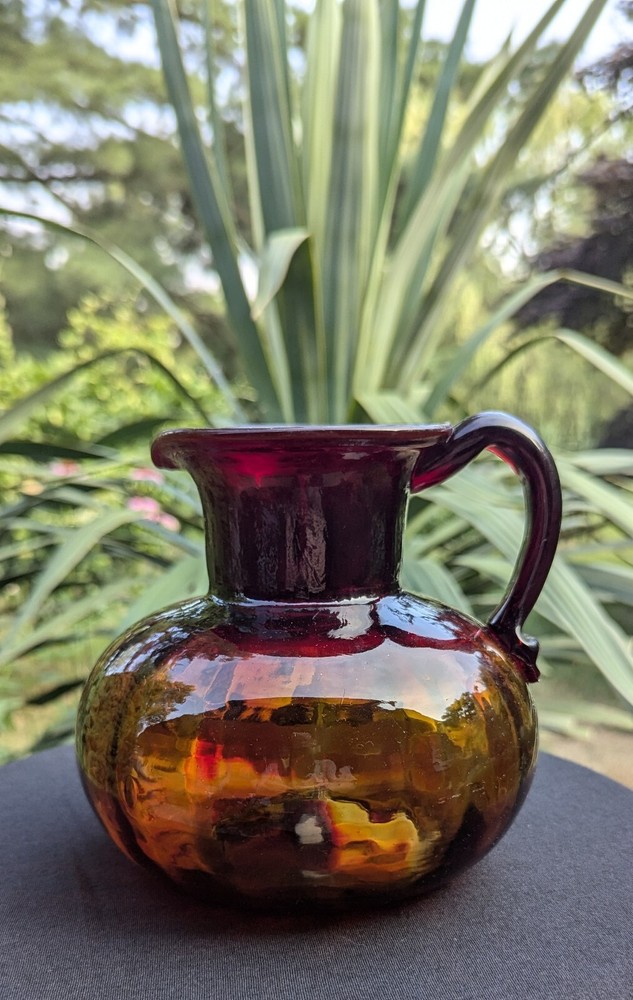 Hand Made Amberina Pitcher