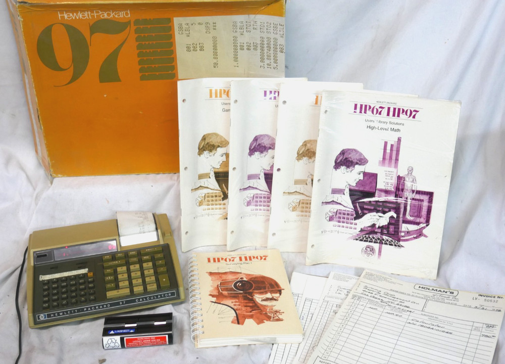 1978 Hewlett Packard HP 97 Programmable Calculator Complete with Manuals + Box!