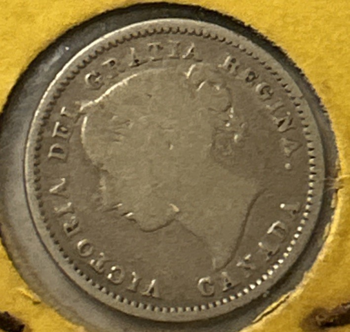 1870 Canada 10 Cents Silver!