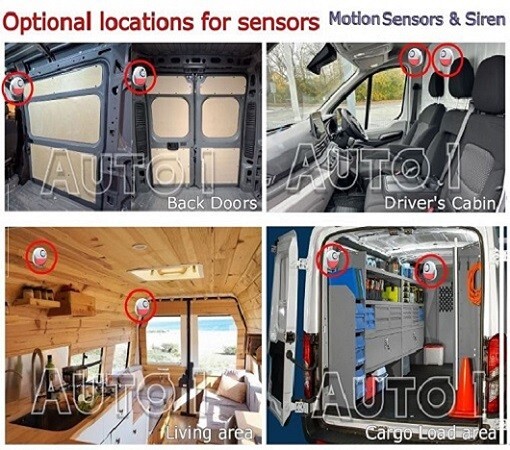 Camper-Van-Motorhome-Caravan Wireless Remote Alarm Security Entry Motion Sensor