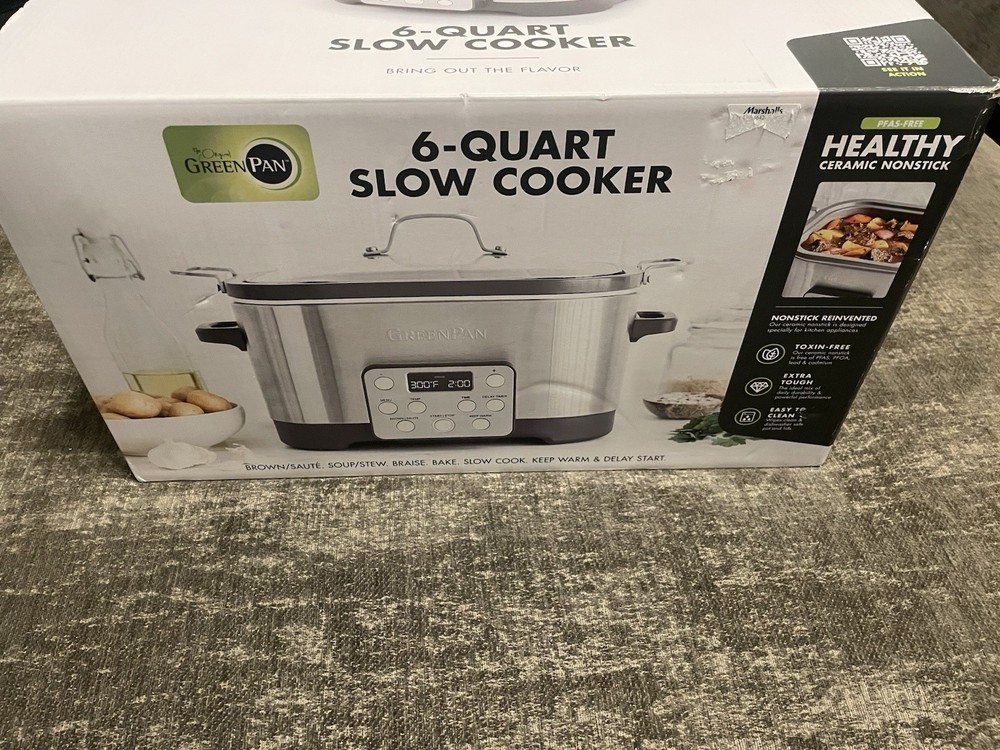 GreenPan 6 Quart Slow Cooker Nonstick Ceramic
