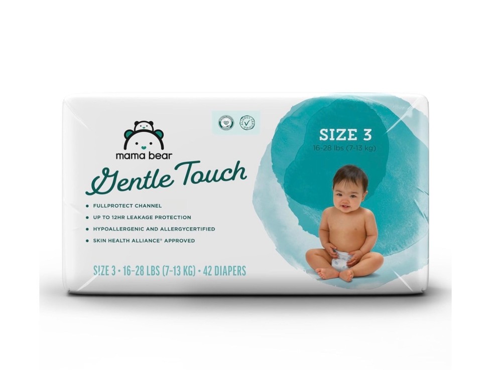Mama Bear Gentle Touch Diapers, Size 3, 42 Count