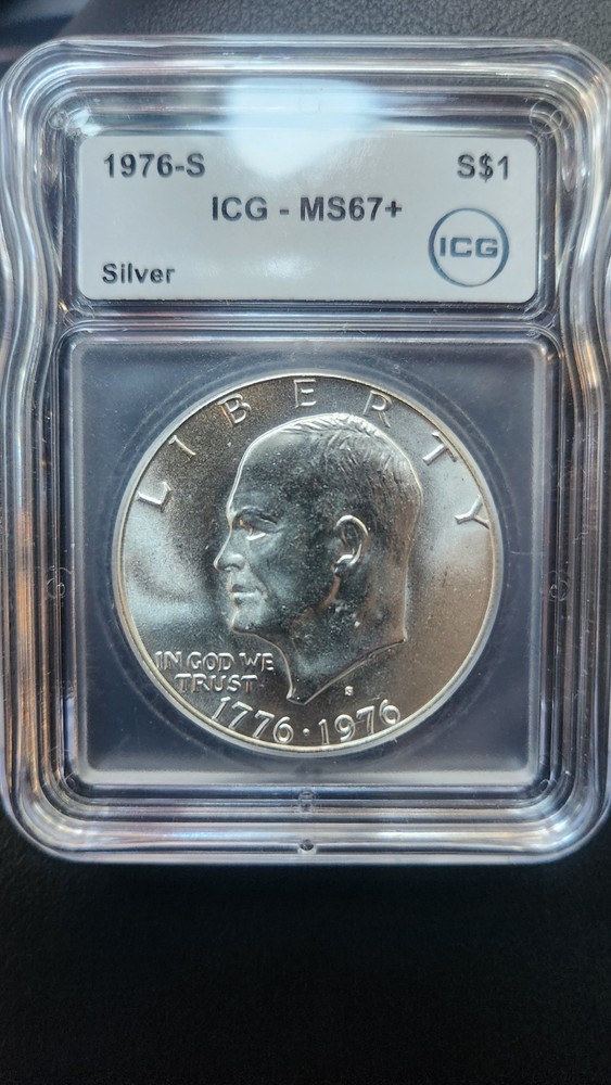 Bicentennial Coin Ike Silver Dollar MS67+