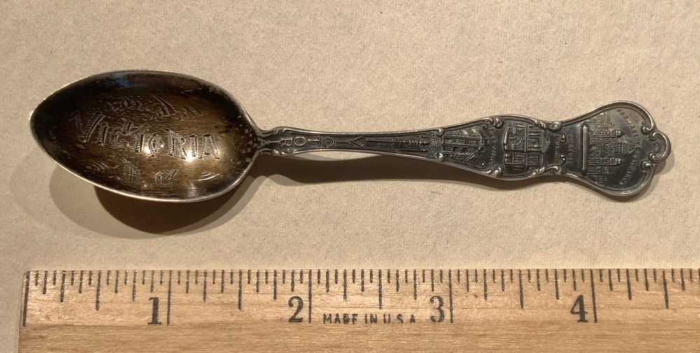 Victoria B.C. British Columbia Champlain Canada Sterling Souvenir Spoon 15 Grams
