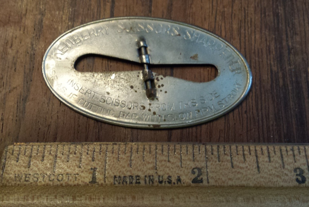Vintage  KENBERRY SCISSORS SHARPENER -some rust