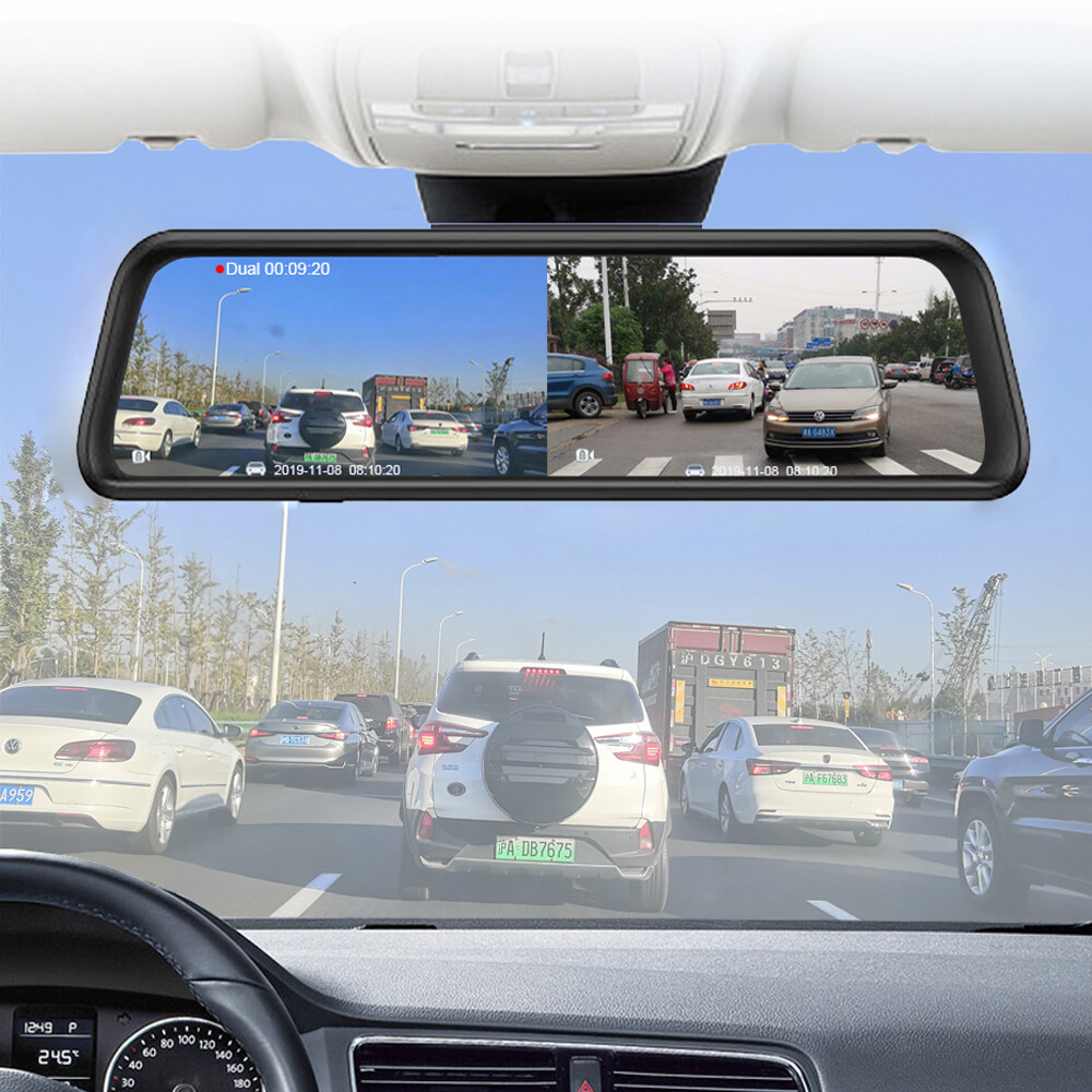 12" Full Touch IPS Special 4G Car DVR Camera Android Wifi smart rear view mirror