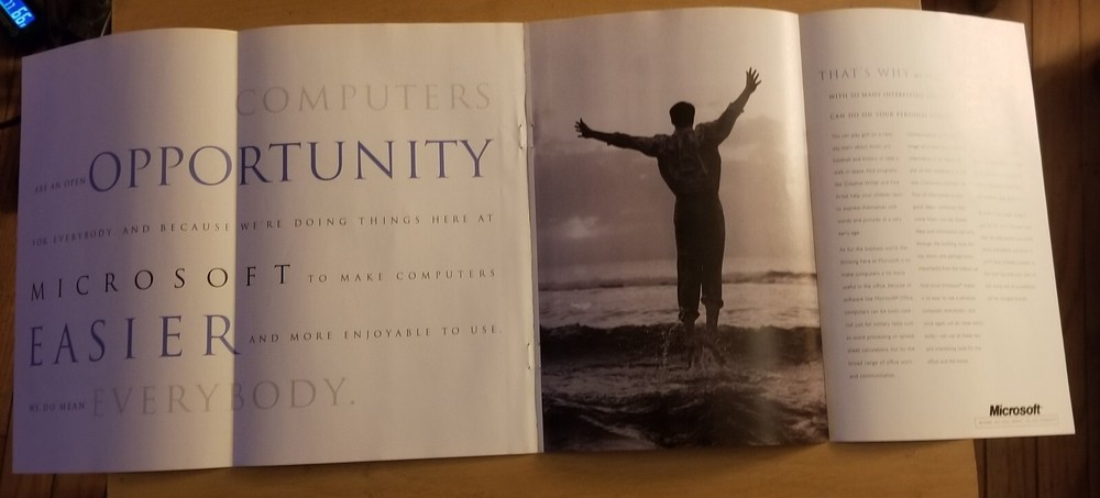 1995 Microsoft Computers & Software Multi-page Insert Vintage Print Ad