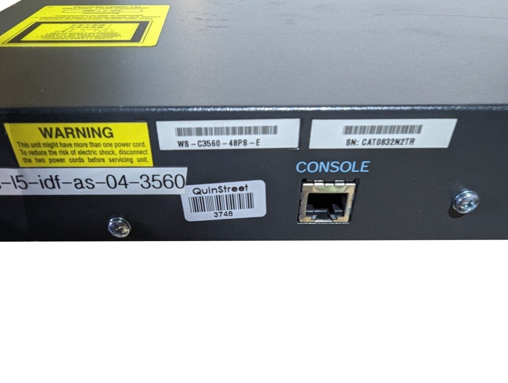 Cisco Catalyst 3560 PoE-48 48-Port Switch WS-C3560-48PS-E