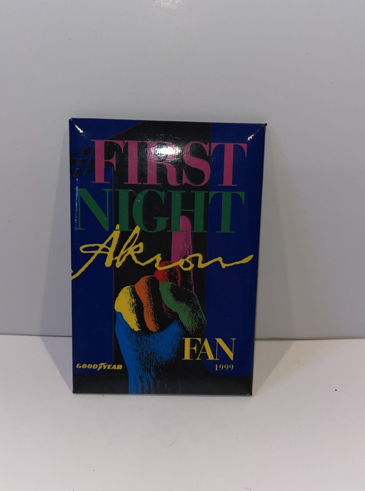 First Night Akron Fan Goodyear Pin 1999