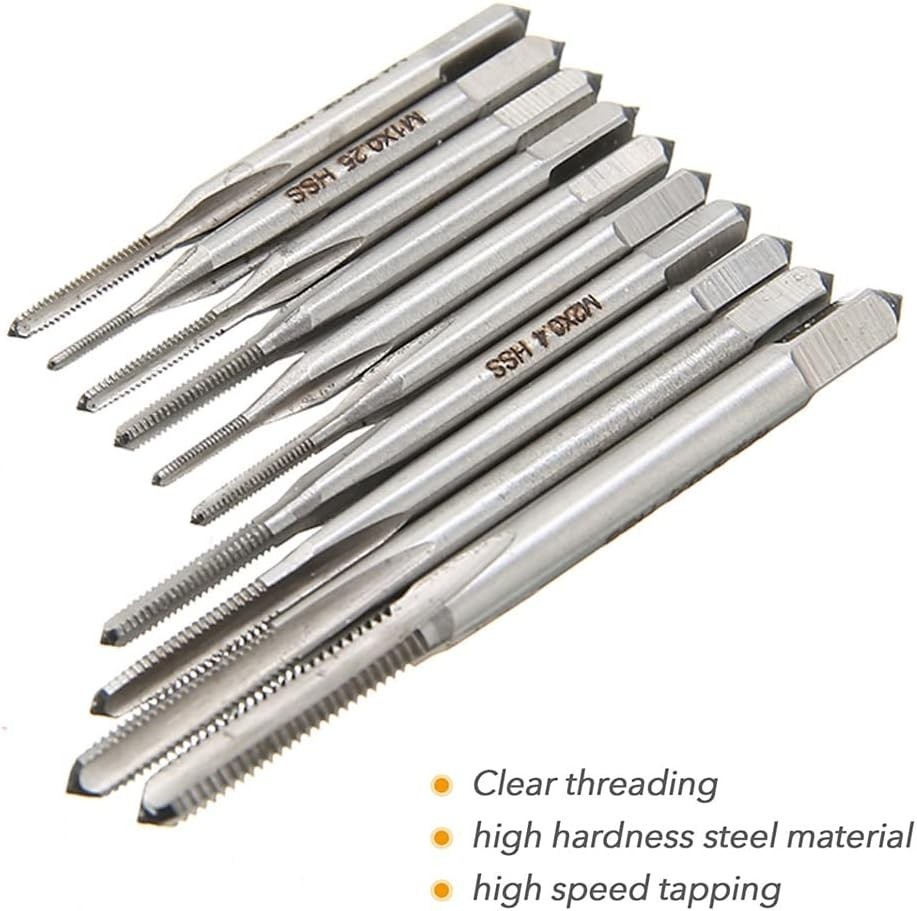 Professional 10-Piece High-Speed Micro Tap Set with Wrench for Precision Work