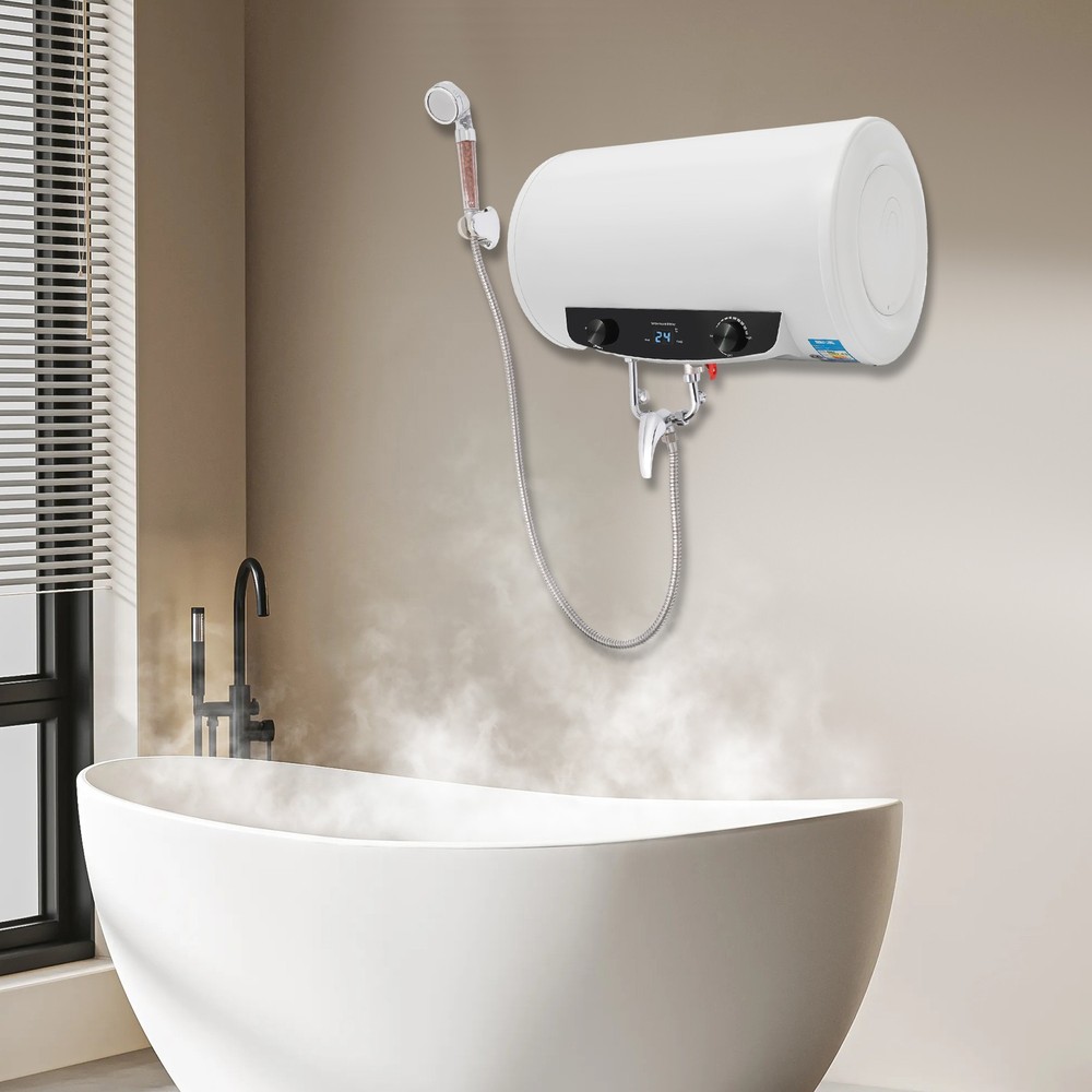 35L/9.25gal Wall-mounted Electric Tank Hot Water Heater with Hand Shower 1500W