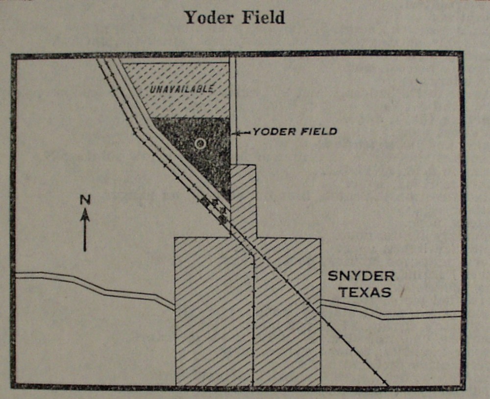 1929 AIRWAY BULLETIN NO. 822, YODER FIELD, SNYDER, TEXAS