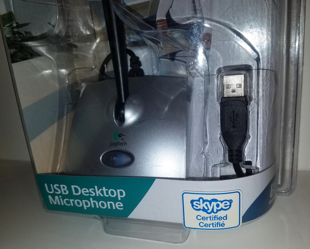 (NEW) LOGITECH USB DESKTOP MICROPHONE (SKYPE CERTIFIED)NOISE CANCELLING (PC/MAC)