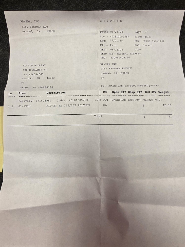 Raypak Rheem Pool Heat Exchanger 266/267 with Inlet/Outlet Polymer Header Kit