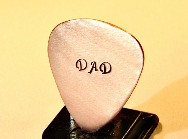 Copper Guitar Pick Handmade for Dad - playable