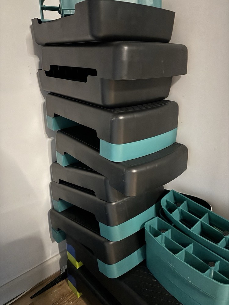 18.9” Adjustable Aerobic Step Platform - Versatile Workout Stepper with Risers
