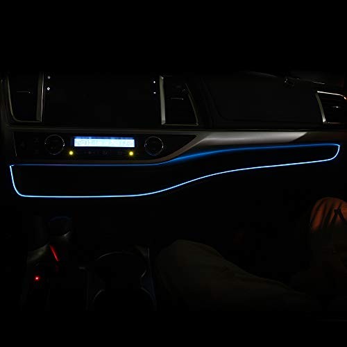 1M/39Inch Car LED Strip Light, Neon Panel Gap String Strip Light Interior Blue