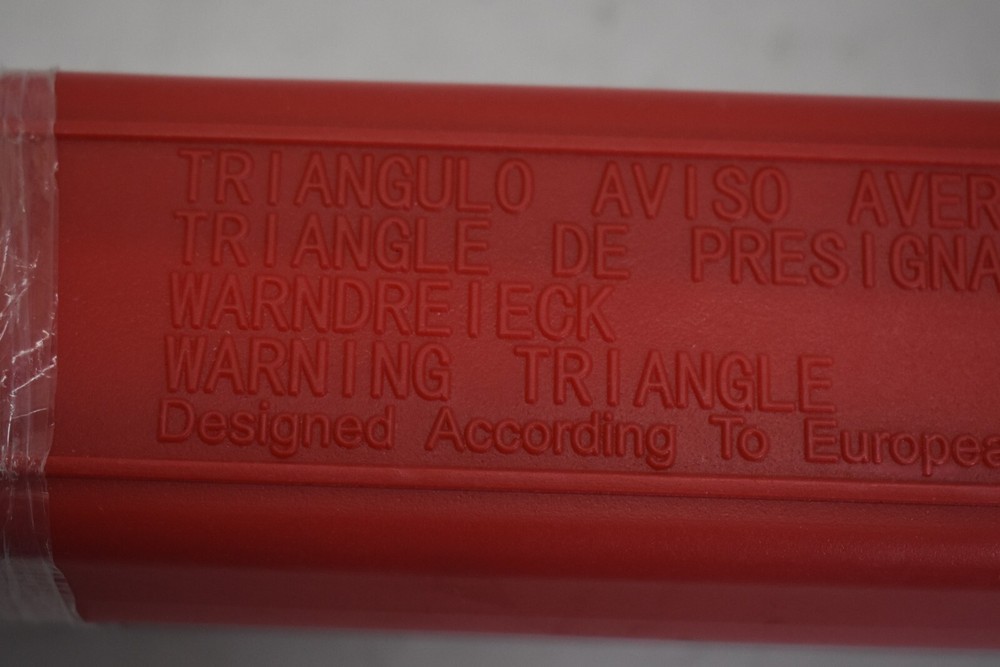 Warning Triangle with Container Genuine OEM 3 Pack European Standard ECE R27