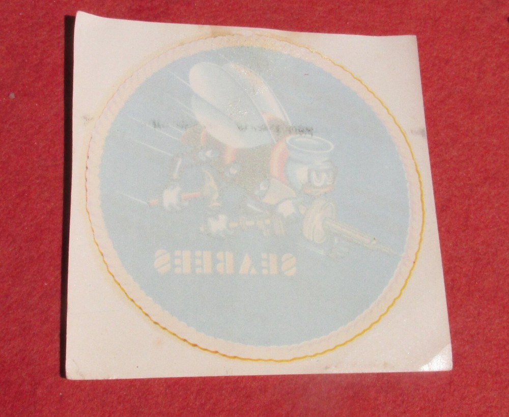 1967 SEABEES Decal Unused Vietnam era patch like dated myercord