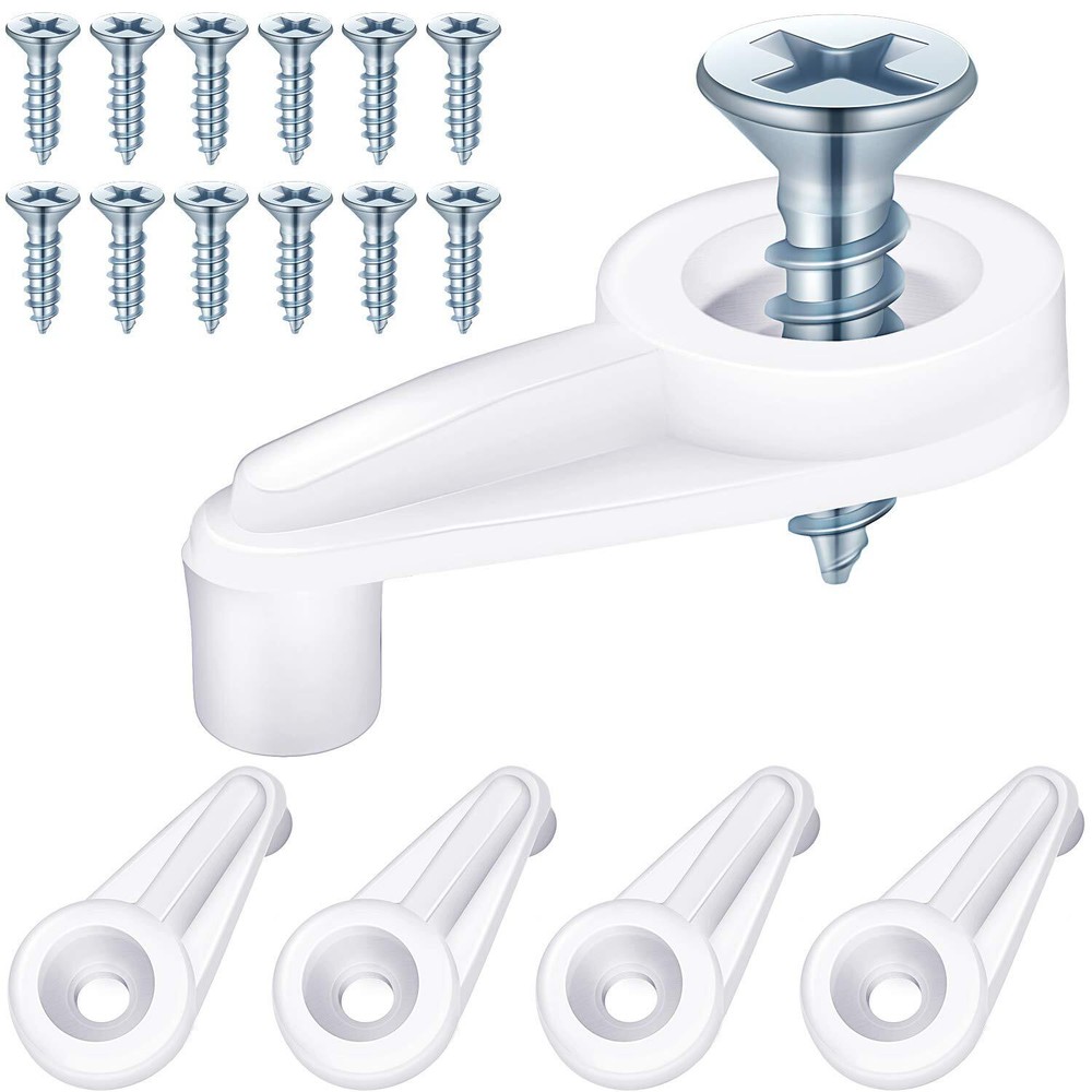 50 Sets Glass Retainer Clips Kit Cabinet Panel Clips with Screws for Fixing