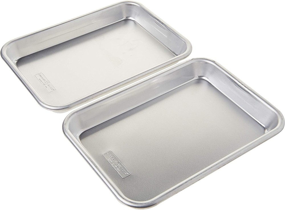 Naturals Aluminum 1/8 Sheet Baking Pan, 2-Pack - Versatile Kitchen Essential