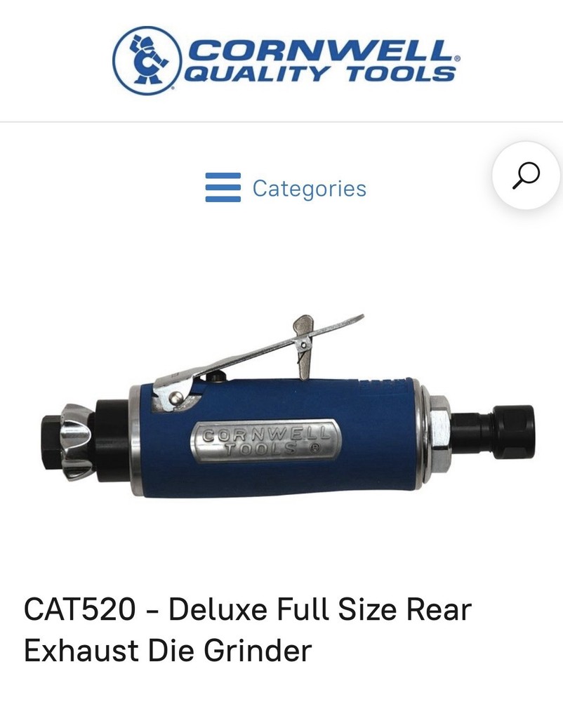 Cornwall Tools Full Size Rear Exhaust Die Grinder NEW CAT520