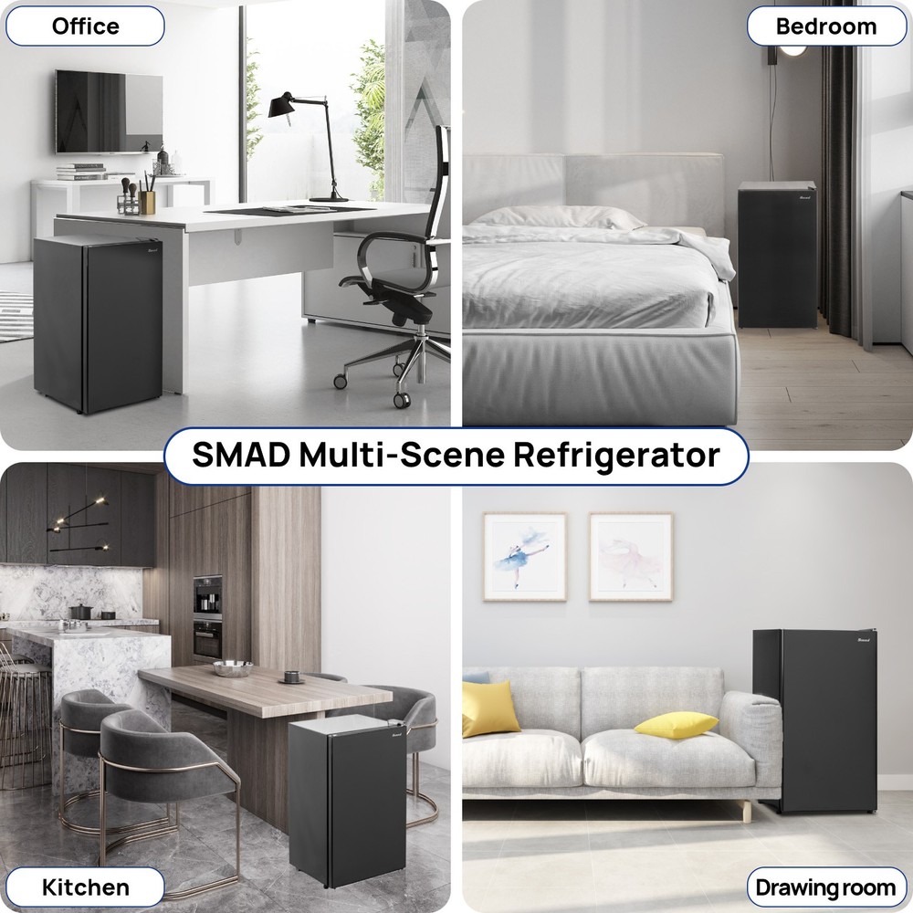 Smad 3.2 Cu.Ft Digital Lab Refrigerator 110V for Stable Sample Storage Low Noise