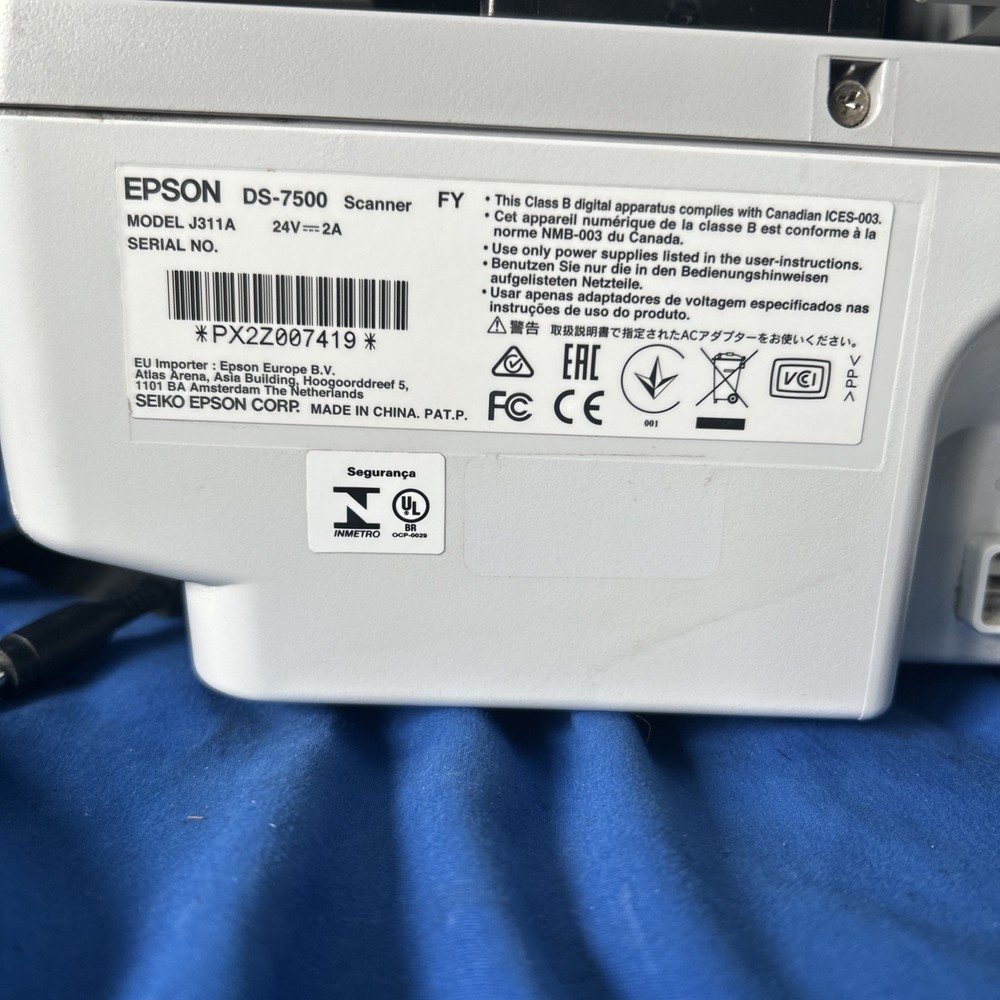 Epson WorkForce DS-7500 Color Duplex Document Scanner – Low 22K Pages