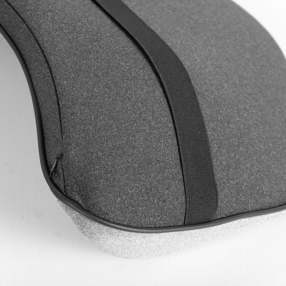1Piece Ergonomic Lumbar Support Memory Foam Polyester Gray - Universal Fit