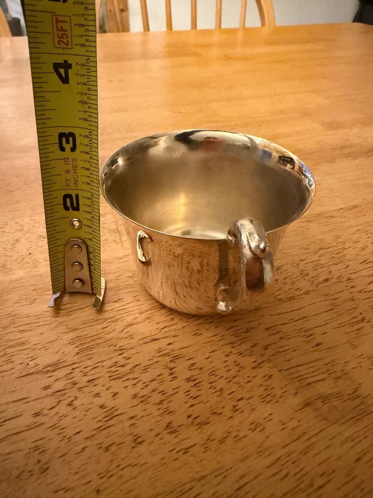 Vintage Towle/ISC Silver Plated Coffee Cup - Silver with handle