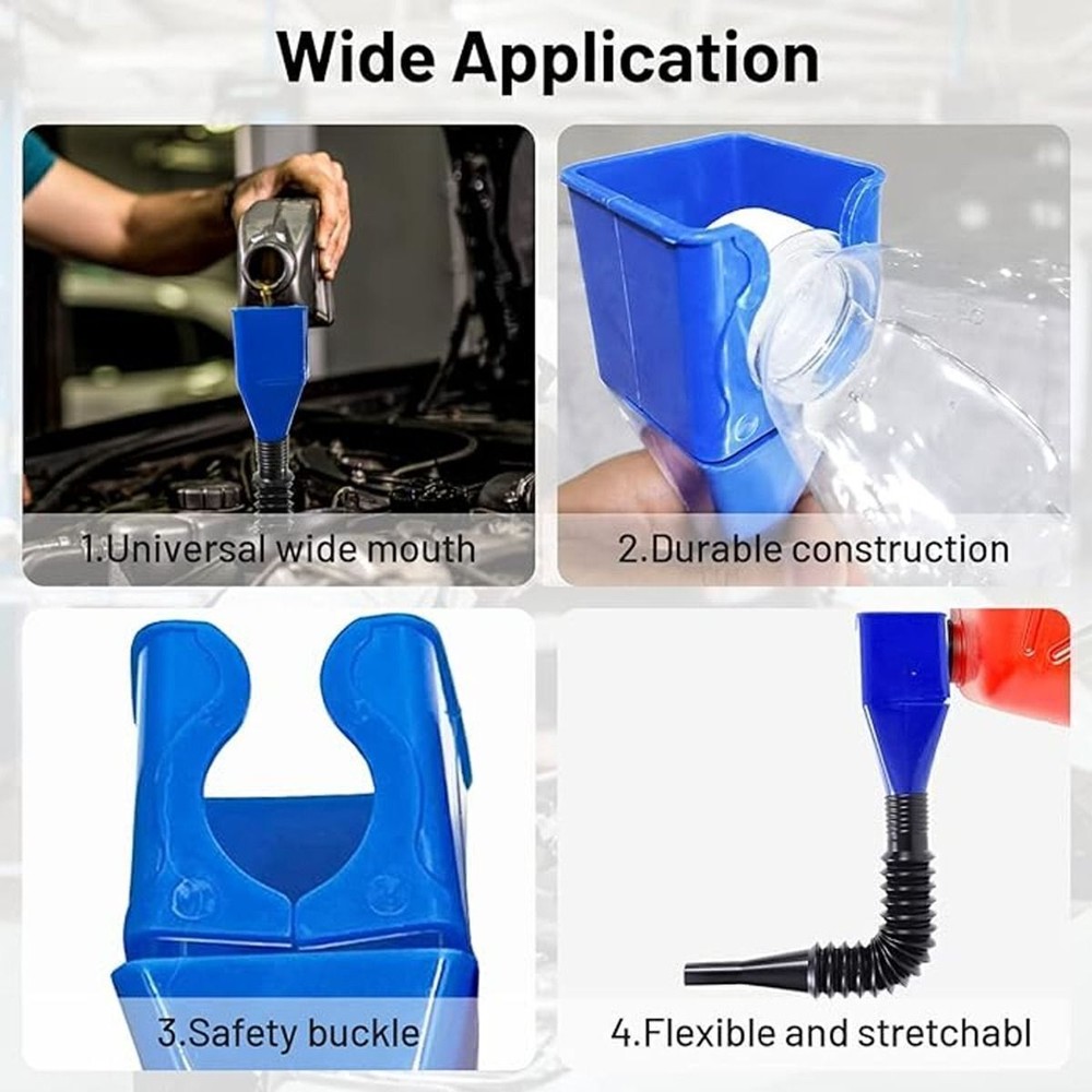 New Universal Plastic Clasp Funnel, Multi-Function Flexible Draining Tool
