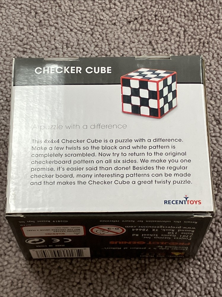 MEFFERT’S CHECKER CUBE SIMILAR TO RUBIK’S CUBE -NIP