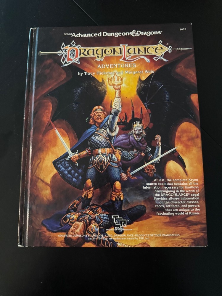 AD&D Dragonlance Adventures 2021 Sourcebook Tracy Hickman Signed BF3