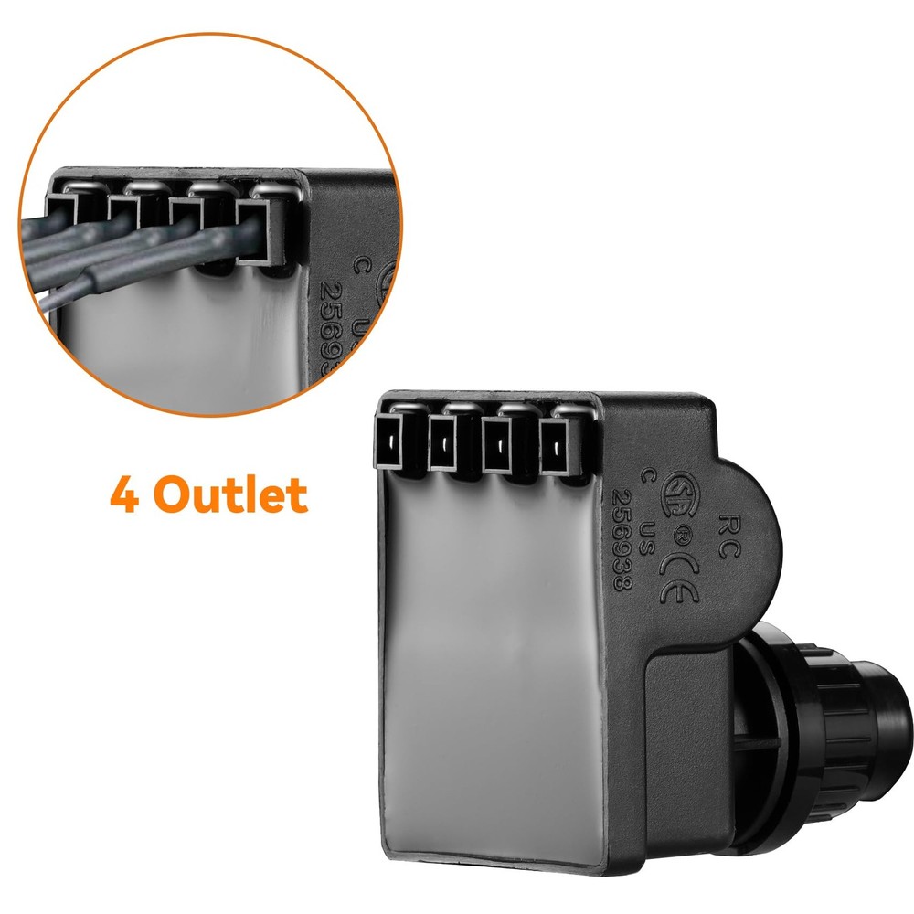 Onlyfire 03340 Electric Push Button Igniter BBQ Replacement 4 Outlet, Black