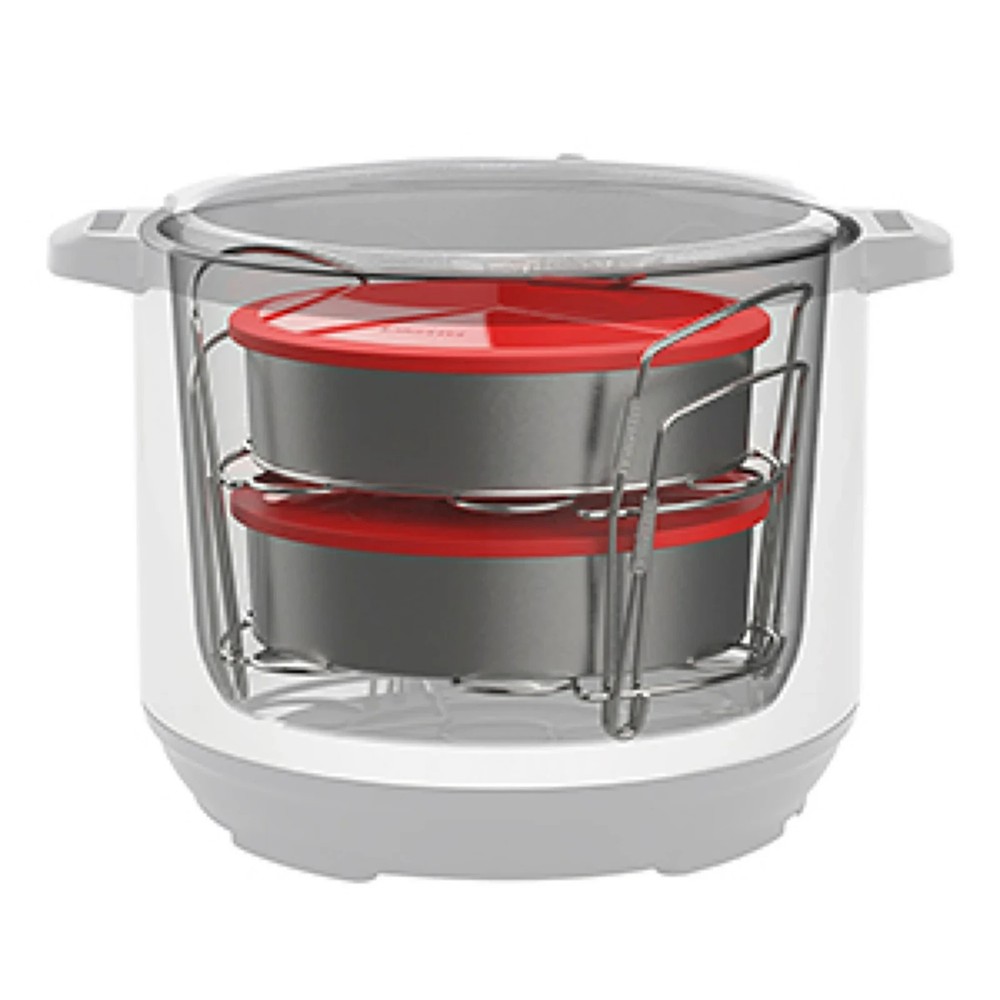 Instant Pot 8pc Cook/Bake Set: Pans, Racks, Lids, Divider, Removable Base