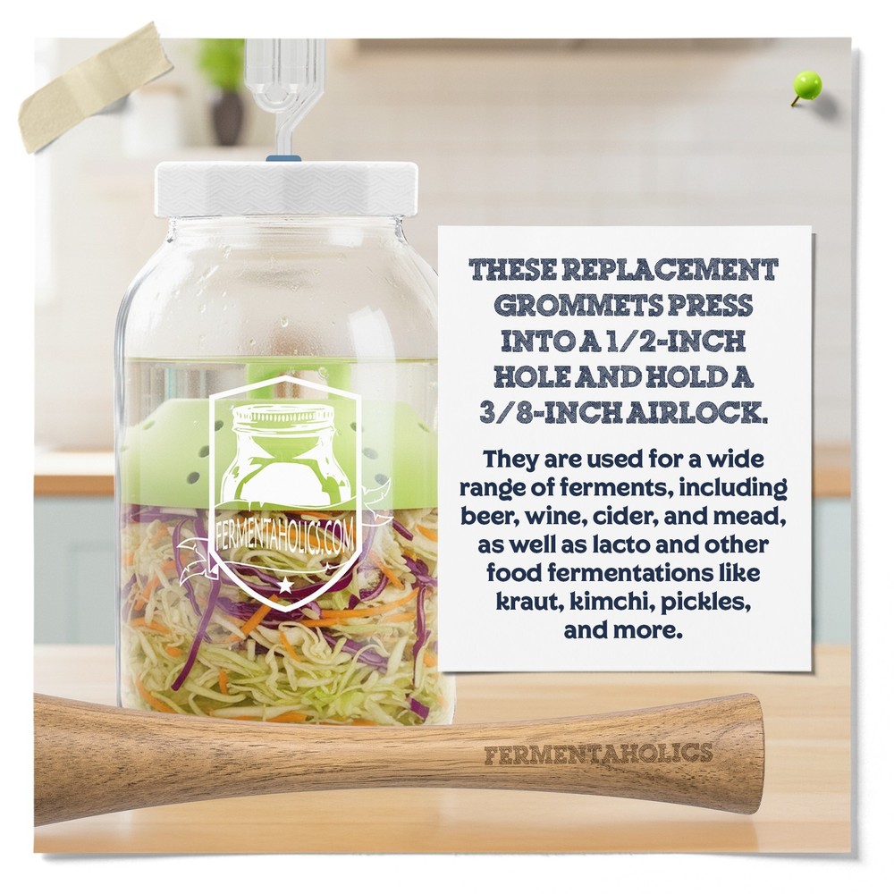Fermentaholics Navy Blue Airlock Fermentation Replacement Grommets - 20 pack