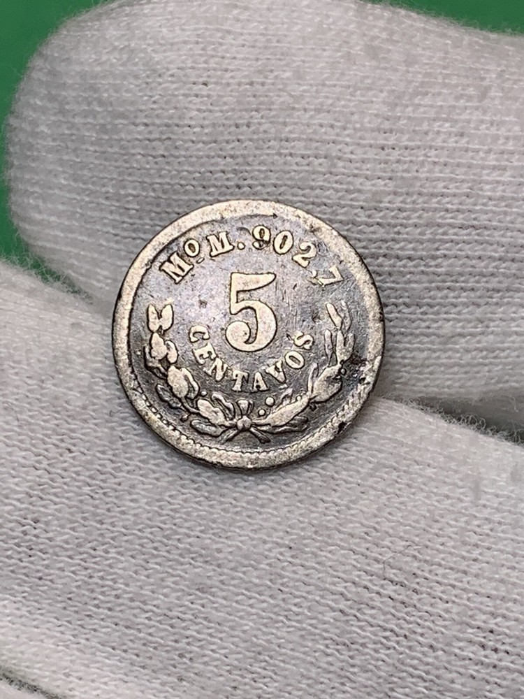 1886 Mo M Mexico Silver 5 Centavos (A0587)