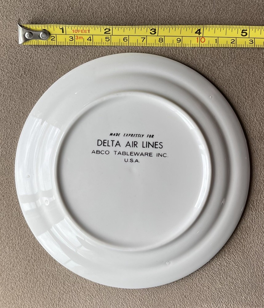 Delta Airlines Widgit pattern 5 1/4" Plate ABCO Tableware Inc. U.S.A.