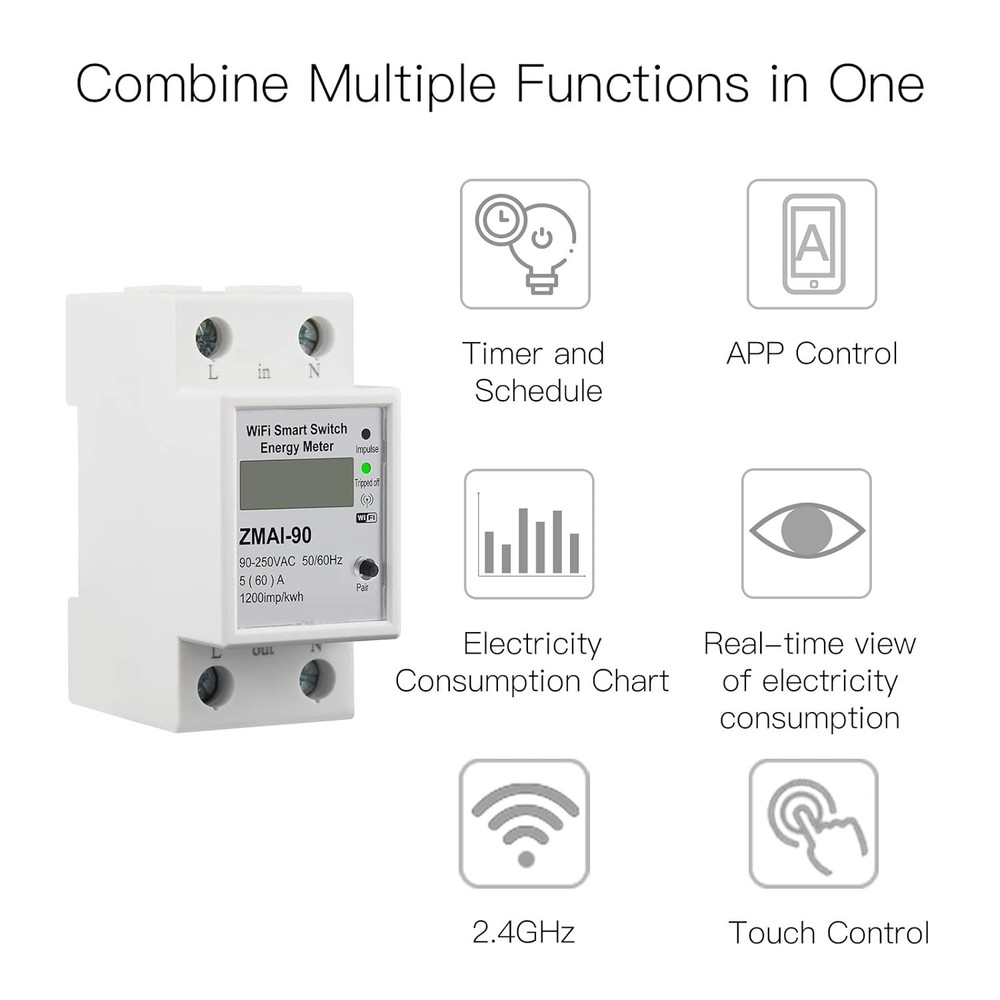 Smart Energy Meter with Alexa and Google Home Compatibility for Remote Control