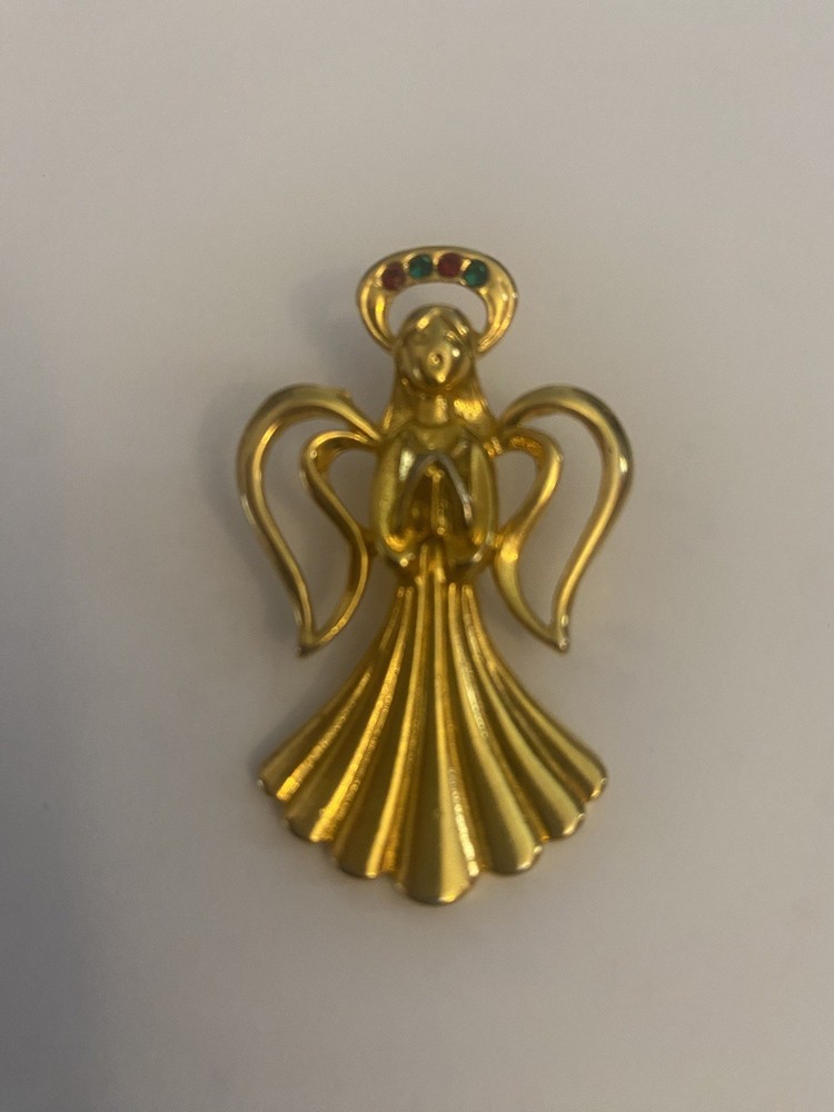 Angel With Rhinestones Lapel Pin P178