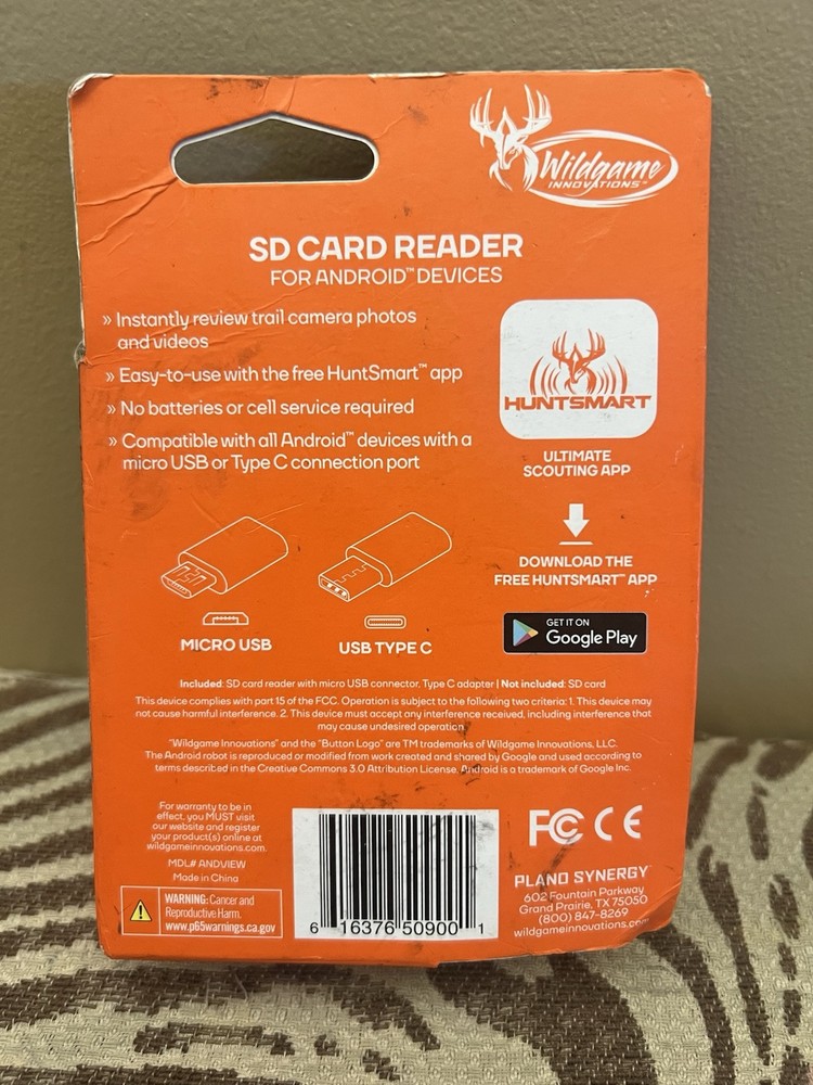 Wildgame Innovations SD Card Reader Android™ Devices Instant Access Phone/Tablet