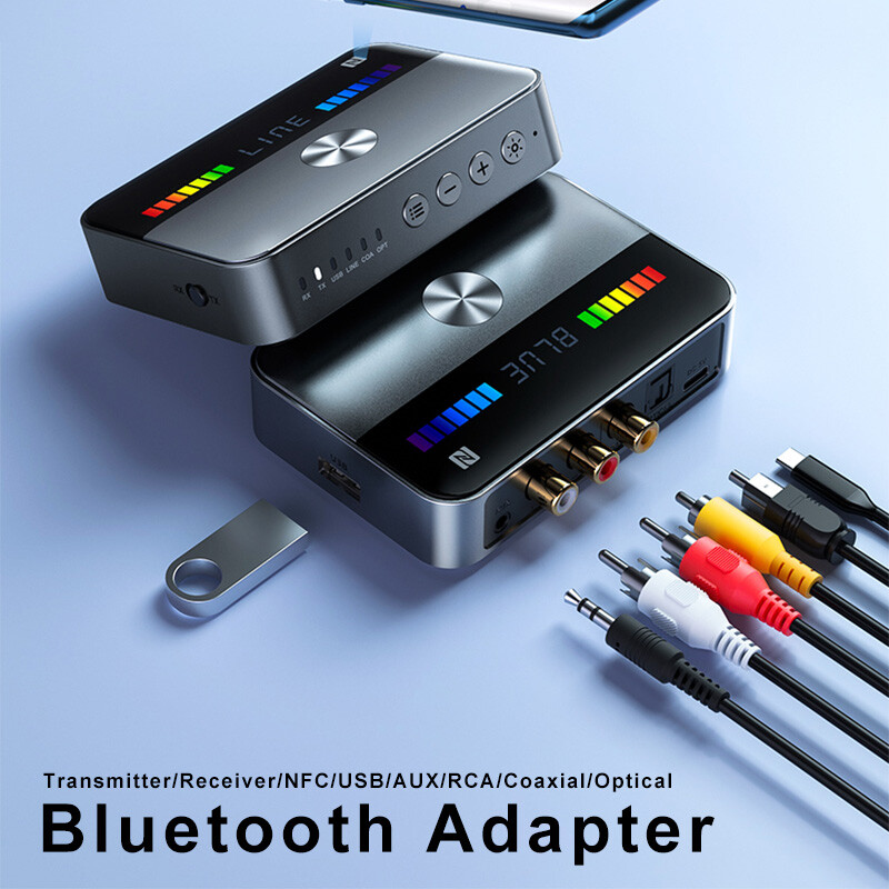 Bluetooth Transmitter Receiver Adapter Long Range For TV Home Car Stereo Audio