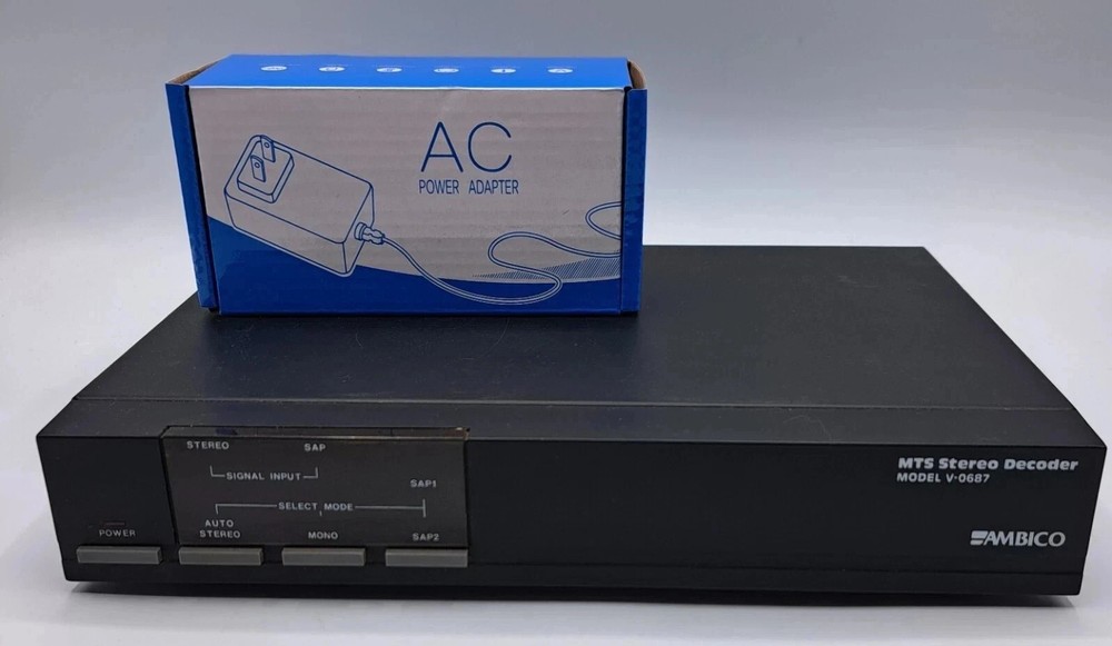 Ambico Stereo TV Sound Decoder Model V-0687 With New AC Adaptor